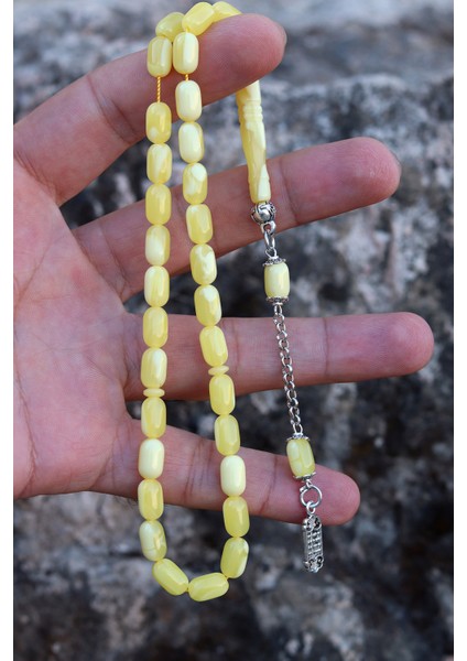 Sarı Renk Kapsül Kesim Damla Benzetmesi Beyrut Toz Kehribar Tesbih 10X6 mm fırsatları