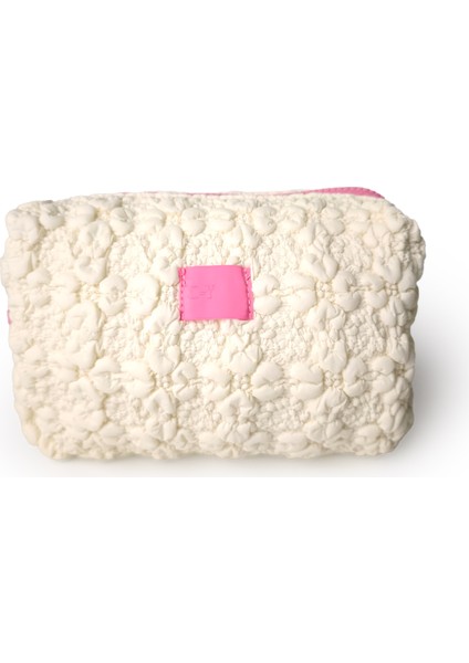 Ekru Renk Dikdörtgen Makyaj Çantası fiyatları