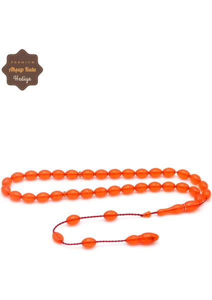 Hareli Turuncu Arpa Kesim Özel Sistem Ateş Kehribar Tesbih 201024763 fırsatları