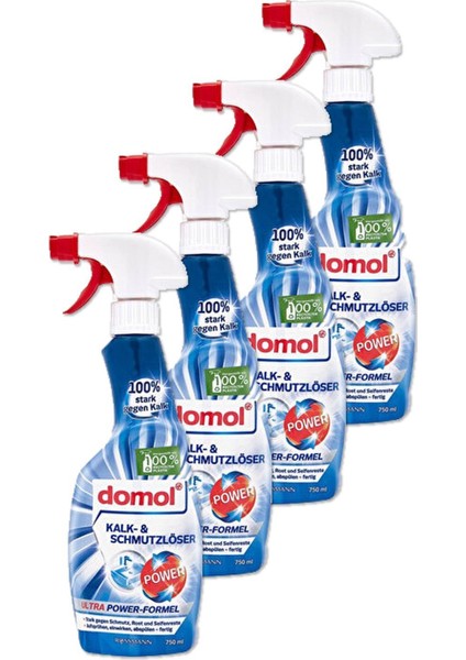 Kireç ve Kir Çözücü Power Sprey 750ML (4 Adet)