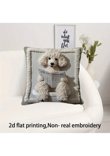 Gazete Okumak Için Yumuşak ve Cilt Dostu Kısa Peluş Köpek Yastık Kılıfı, Kanepe Dekorasyonu Yastık Kılıfı 2'li Paket Iç Kısım Dahil Değildir (Yurt Dışından) modelleri
