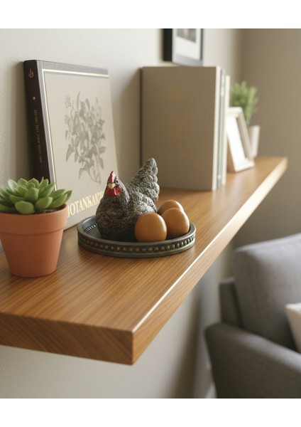 Dekoratif Tavuk ve Yumurtalar Tepsili Biblo Set - Bereket ve Bolluk Temalı Gri Tavuk Figürü