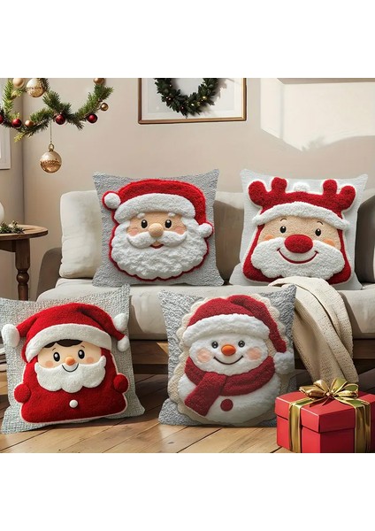 Kardan Adam ve Ren Geyiği Temalı Tek Taraflı Dijital Baskılı Noel Yastık Kılıfları, Cilt Dostu Kanepe Minder Kılıfları, 4 Parçalı Set (Yurt Dışından) fırsatları