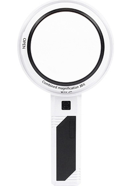 LED Işık Aydınlatılmış Büyüteç Çıkarılabilir Optik Lens Büyüteç 2265+50 ile El Tipi Büyütme Cam Loupe (Yurt Dışından)