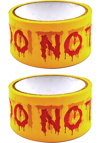 Cadılar Bayramı Süslemeleri Dikkat Bandı, Girmeyin Dikkat Bandı 2 Adet (Yurt Dışından)