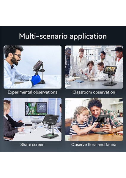 IPS Dijital Para Mikroskobu 5mp 1200X Ultra-Basırıcı Odaklama Kamera 1080P Video Mikroskobu 8 Para Devresi Için LED Işıklar (Yurt Dışından) fiyatları