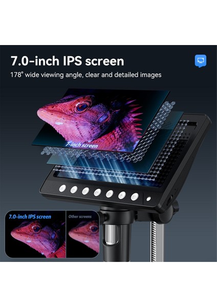 IPS Dijital Para Mikroskobu 5mp 1200X Ultra-Basırıcı Odaklama Kamera 1080P Video Mikroskobu 8 Para Devresi Için LED Işıklar (Yurt Dışından) modelleri