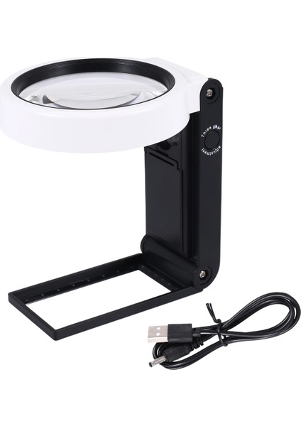 Işık ve Stand ile Büyüteç, Eller Serbest El 6x 25X LED Işıklı Ayarlanabilir Katlanır Büyüteç (Yurt Dışından) modelleri