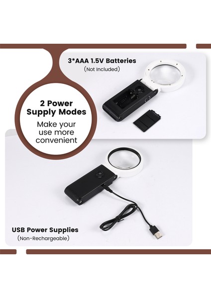 Işık ve Stand ile Büyüteç, Eller Serbest El 6x 25X LED Işıklı Ayarlanabilir Katlanır Büyüteç (Yurt Dışından) indirimleri