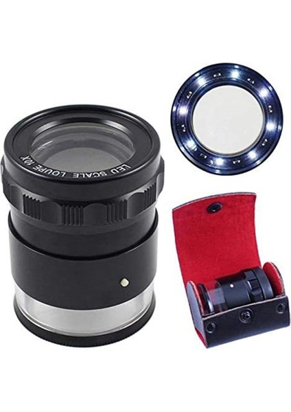 LED Ölçek Loupe 10X Işıklı Masaüstü Büyüteç Metal Çıkarılabilir Retikül Kaplamalı Optik Cam Objektif Odaklama Ayarlanabilir B (Yurt Dışından) fiyatları