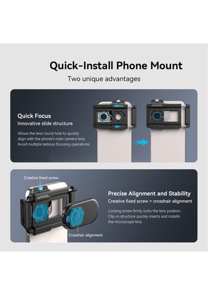 CPL-365 Violet Lambalı Taşınabilir Tanımlama Hd Büyütme Kafa Mikroskobu, Apexel Cepli Telefon Evrensel Mikroskop, A (Yurt Dışından)