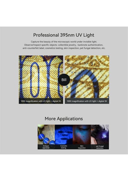 CPL-365 Violet Lambalı Taşınabilir Tanımlama Hd Büyütme Kafa Mikroskobu, Apexel Cepli Telefon Evrensel Mikroskop, A (Yurt Dışından) indirimleri