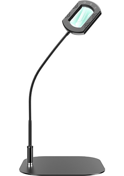 10X Dikdörtgen Büyüteç Işığı ve Stand, Esnek Goopeneck LED Aydınlatmalı Masa Lambası, 5 Renk Modu (Yurt Dışından)
