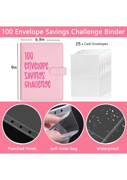 Zarf Mücadelesi Klasörü, 100 Zarf Tasarruf Mücadelesi Pembe (Yurt Dışından) fiyatları