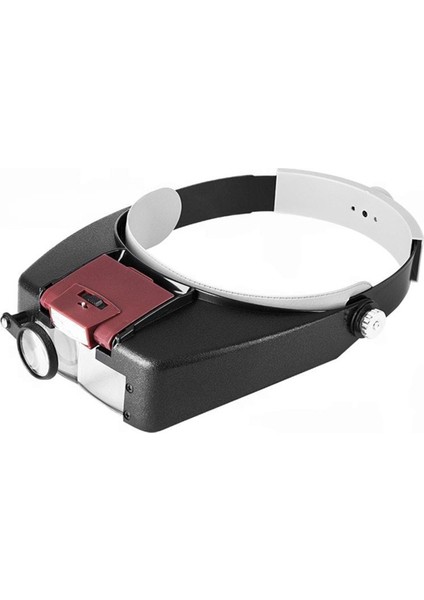 10X Kafa Bandı Gözlükleri Büyüteç Ayarlanabilir Boyutta LED Büyüteç Loupe Camları Okumak Için Optivisor Büyüteç Aydınlatılmış (Yurt Dışından)