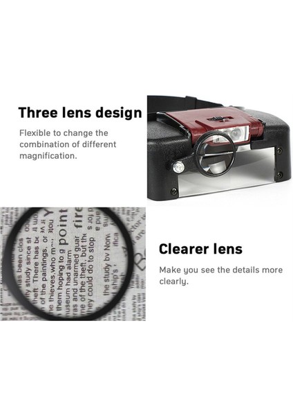 10X Kafa Bandı Gözlükleri Büyüteç Ayarlanabilir Boyutta LED Büyüteç Loupe Camları Okumak Için Optivisor Büyüteç Aydınlatılmış (Yurt Dışından) modelleri