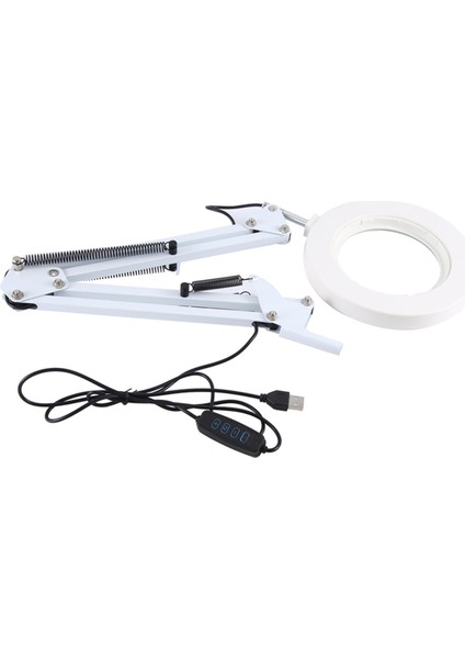 Büyüteç Metal Salıncak Kolu Büyüteç Lamba-10 Seviye Parlaklık, 3 Renk Modu, 10X Büyütme, 4 Inç Çapında Lens (Yurt Dışından) indirimleri