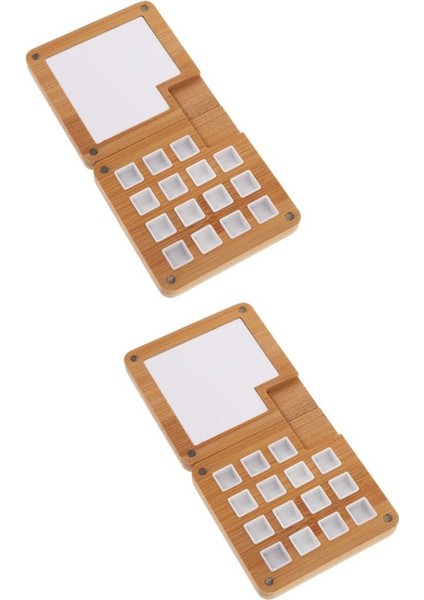 2 Adet Kutu Boya Kutusu Ahşap Boya Paleti Boya Paleti Tepsisi (Yurt Dışından)