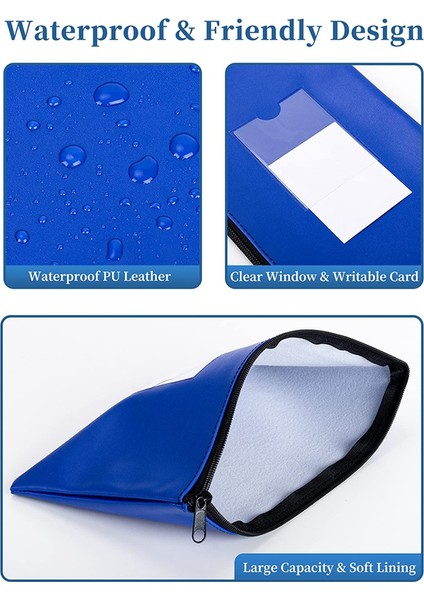 10 Adet Fermuarlı Banka Mevduat Para Çantaları, Makyaj Çantası, Nakit, Madeni Para (Yurt Dışından) modelleri