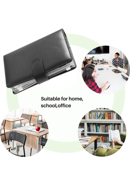 25 Adet A6 Pu Deri Bütçe Klasör Seti, Klasör Kapağı Planlayıcı Siyah (Yurt Dışından) fiyatları