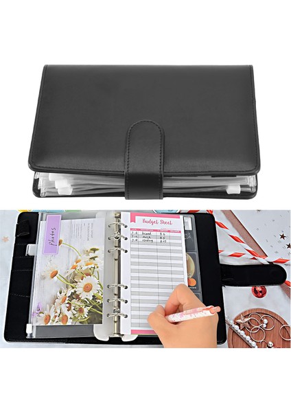 25 Adet A6 Pu Deri Bütçe Klasör Seti, Klasör Kapağı Planlayıcı Siyah (Yurt Dışından) fırsatları