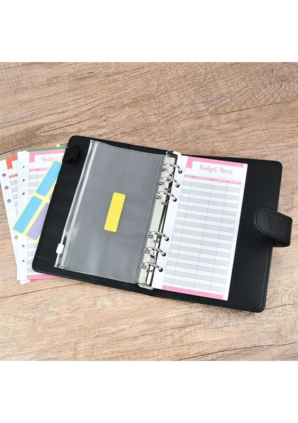 25 Adet A6 Pu Deri Bütçe Klasör Seti, Klasör Kapağı Planlayıcı Siyah (Yurt Dışından) indirimleri