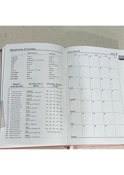 2024 Ajanda A5 Ajanda Haftalık Görüntüleme A5 Günlük Planlayıcı Not Defteri Kırmızı (Yurt Dışından) modelleri