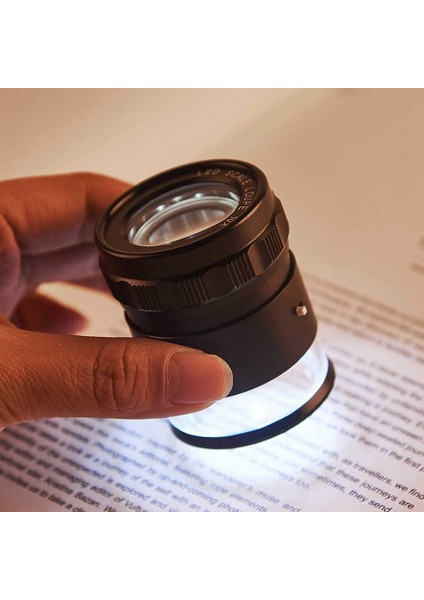 LED Ölçek Loupe 10X Işıklı Masaüstü Büyüteç Metal Çıkarılabilir Retikül Kaplamalı Optik Cam Lens Odağı Ayarlanabilir A (Yurt Dışından) fırsatları