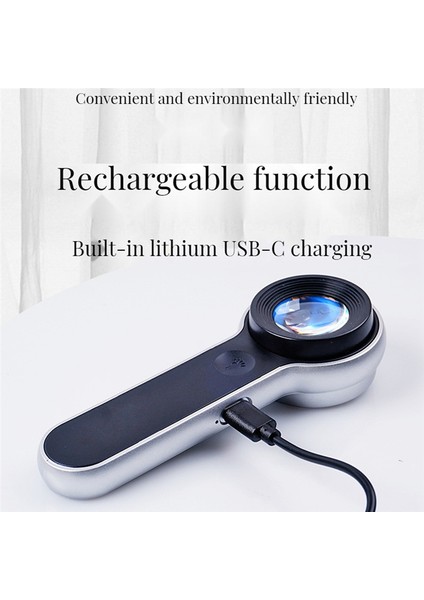 Mücevher Okuması Için LED Işık, Beyaz ve Mor Büyüteç ile 60 Kat Hd Taşınabilir USB Şarjı (Yurt Dışından) fırsatları