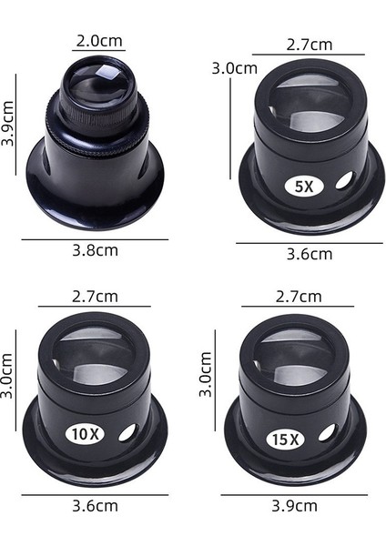 Onarım Büyüteç Cam Lens Basit Inç Aynası 5/10/15/20X Kez Göz Klips Büyüt (Yurt Dışından) modelleri