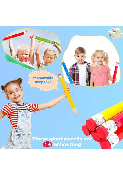 5 Paket 14 Inç Ahşap Jumbo Kalemler Kapaklı Komik Yenilik (Yurt Dışından) indirimleri