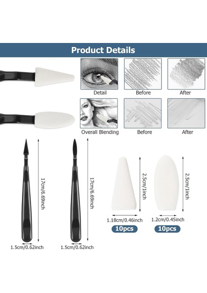 48 Parça Eskiz Çizim Araçları, 20 Karıştırma Kütüğü Seti (Yurt Dışından) indirimleri