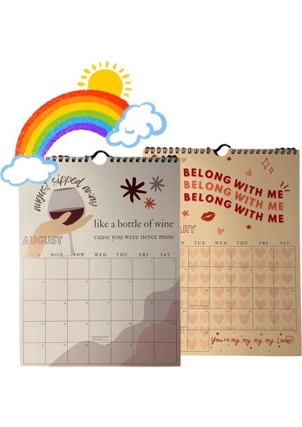 2024 Kükreyen Yirmiler Duvar Takvimi, 12 Aylık Takvim Planlayıcısı, 1 Adet (Yurt Dışından) fırsatları