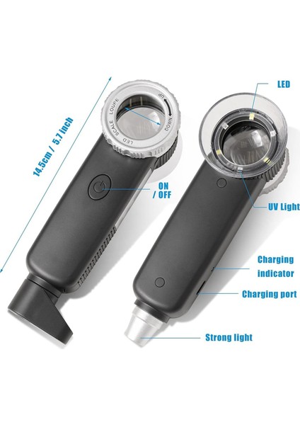 7 Işıklı, USB Şarj Edilebilir Katlanabilir Katlanabilir El Feneri (Yurt Dışından) indirimleri