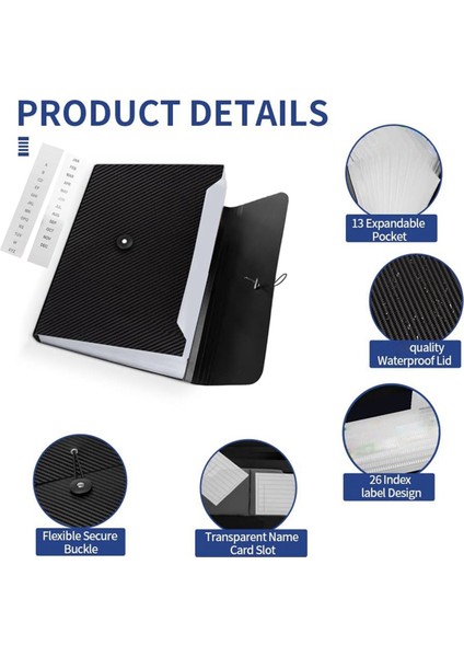 Genişleyen Dosya Klasörü, A4 Mektup Boyutu Kağıt Belge Makbuz Düzenleyici (Yurt Dışından) modelleri