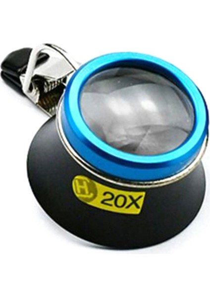 20X Gözlük Büyüteç Klipsli Göz Büyüteç Taşınabilir Püktü El Sanatları Operatörü Saatçi Onarım Aracı (Yurt Dışından)