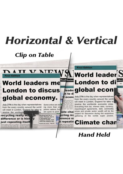 Klipsli 5x Büyüteç, Kelepçe Ayarlanabilir Esnek Goopeneck ile 6x3.5 Inç Büyüteç, Büyüteç Üzerinde Klips (Yurt Dışından) fırsatları