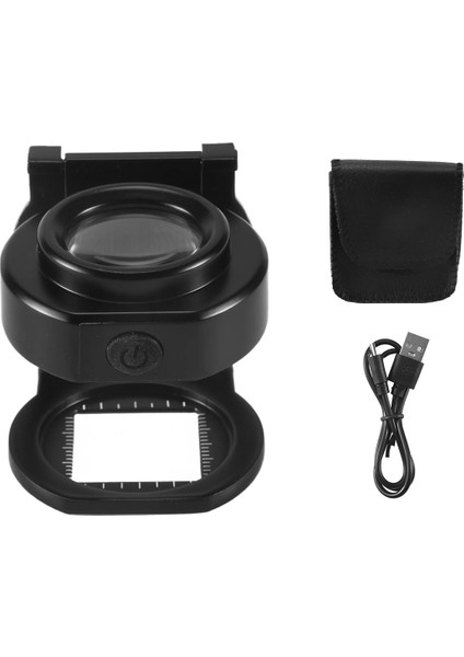 6 Işık, USB Üç Katlı Masaüstü Taşınabilir Metal Göz Loupe Ölçekli Dikiş Magnifleme Camına Sahip 25X Loupe Büyüteç (Yurt Dışından)