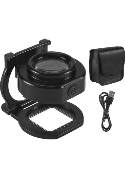 6 Işık, USB Üç Katlı Masaüstü Taşınabilir Metal Göz Loupe Ölçekli Dikiş Magnifleme Camına Sahip 25X Loupe Büyüteç (Yurt Dışından) fiyatları