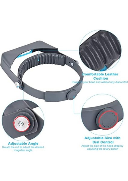 Kafa Monte Büyüteç Cam Optik Kulaklıklar Büyüteç Camı Cep Telefonu Tamir Okuması, 1.5x 2x 2.5x 3.5x (Yurt Dışından) modelleri