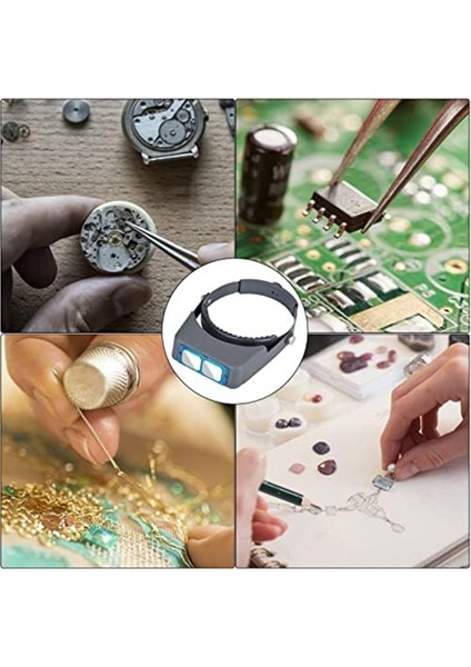 Kafa Monte Büyüteç Cam Optik Kulaklıklar Büyüteç Camı Cep Telefonu Tamir Okuması, 1.5x 2x 2.5x 3.5x (Yurt Dışından) indirimleri