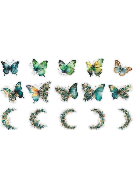 Defter Dekorasyon Malzemesi Kelebek Çıkartmaları (Yurt Dışından) fırsatları