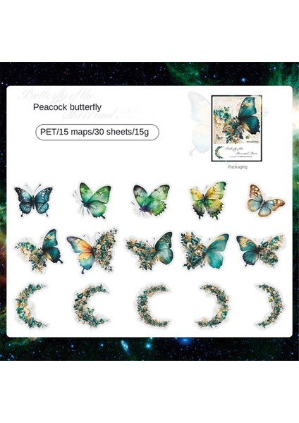 Defter Dekorasyon Malzemesi Kelebek Çıkartmaları (Yurt Dışından) indirimleri