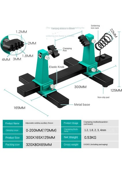Devre Kartı Kaynak Onarımı Sökme Fikstürü Ayarlanabilir Anakart Tutucu 360 ° Devre Kartı Bakım Tutucusu (Yurt Dışından) indirimleri