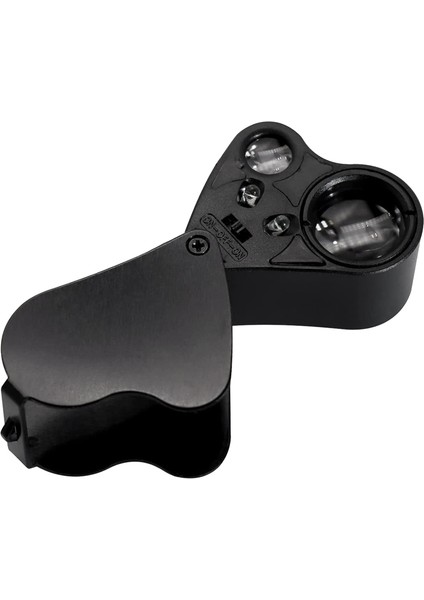 30X 60X Işıklı Kuyumcular Loupe Büyüteç, Katlanabilir Mücevher Büyüteç, Taşlar Için Parlak LED Aydınlatma ile Büyüteç (Yurt Dışından)