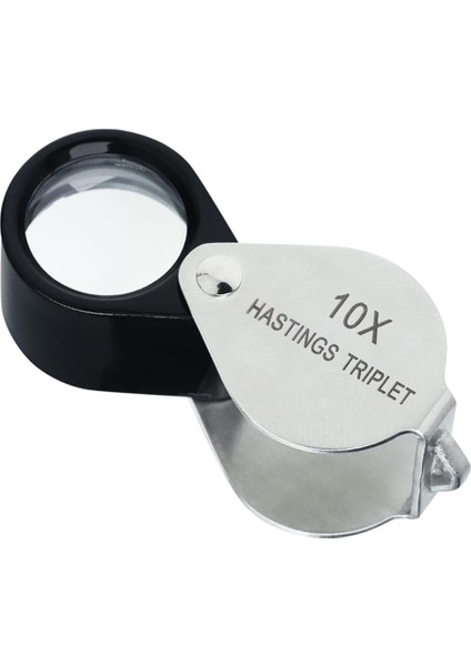 Hastings Triplet Loupe 10X Kuyumcu Loupe ile 16MM Üçlü Lens Katlanabilir Küçük Loupe Büyüteç Taş Büyütme Aracı (Yurt Dışından)