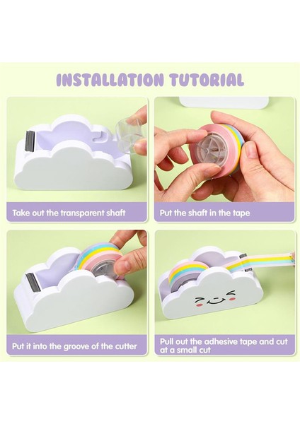 Bant Gökkuşağı Bant Bulut Kesici Öğrenci El Kitabı Masaüstü Bant Kesici (Yurt Dışından) fiyatları