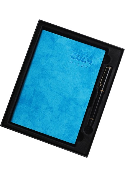 2024 A5 Haftalık Görüntüleme Günlüğü Mavi Için Tam Yıllık Planlayıcı (Yurt Dışından)