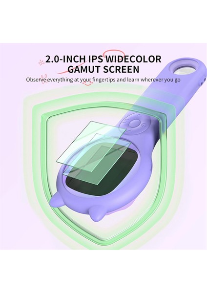 Çocuklar Için Mikroskop - Taşınabilir Elden Taşınan Büyüteç Çocuklar Için Dijital Mikroskop Eğitim Bilimi Oyuncakları Mor (Yurt Dışından) indirimleri