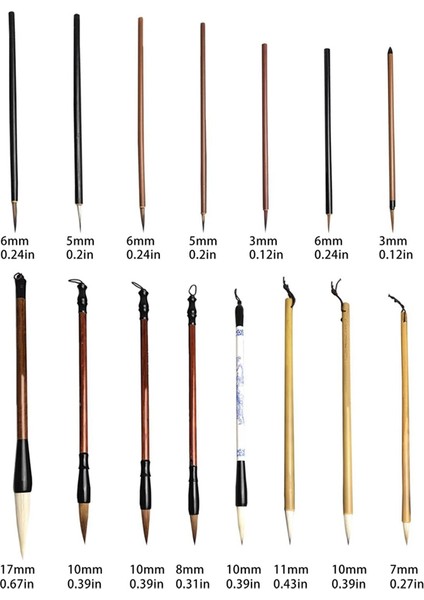 Çin Kaligrafi Fırçaları Seti, Kalem Tutuculu 15 Parça Yazı Fırçası (Yurt Dışından) modelleri